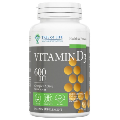  Tree of Life Vitamin D3 600ME 90 
