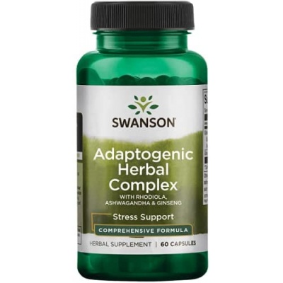   Swanson Adaptogenic Herbal Complex with Rhodiola, Ashwagandha + Ginseng  60 